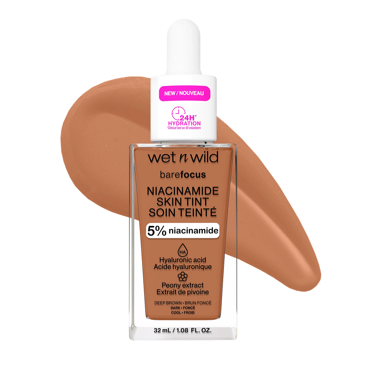 Bare Focus Niacinamide Skin Tint | Deep Brown
